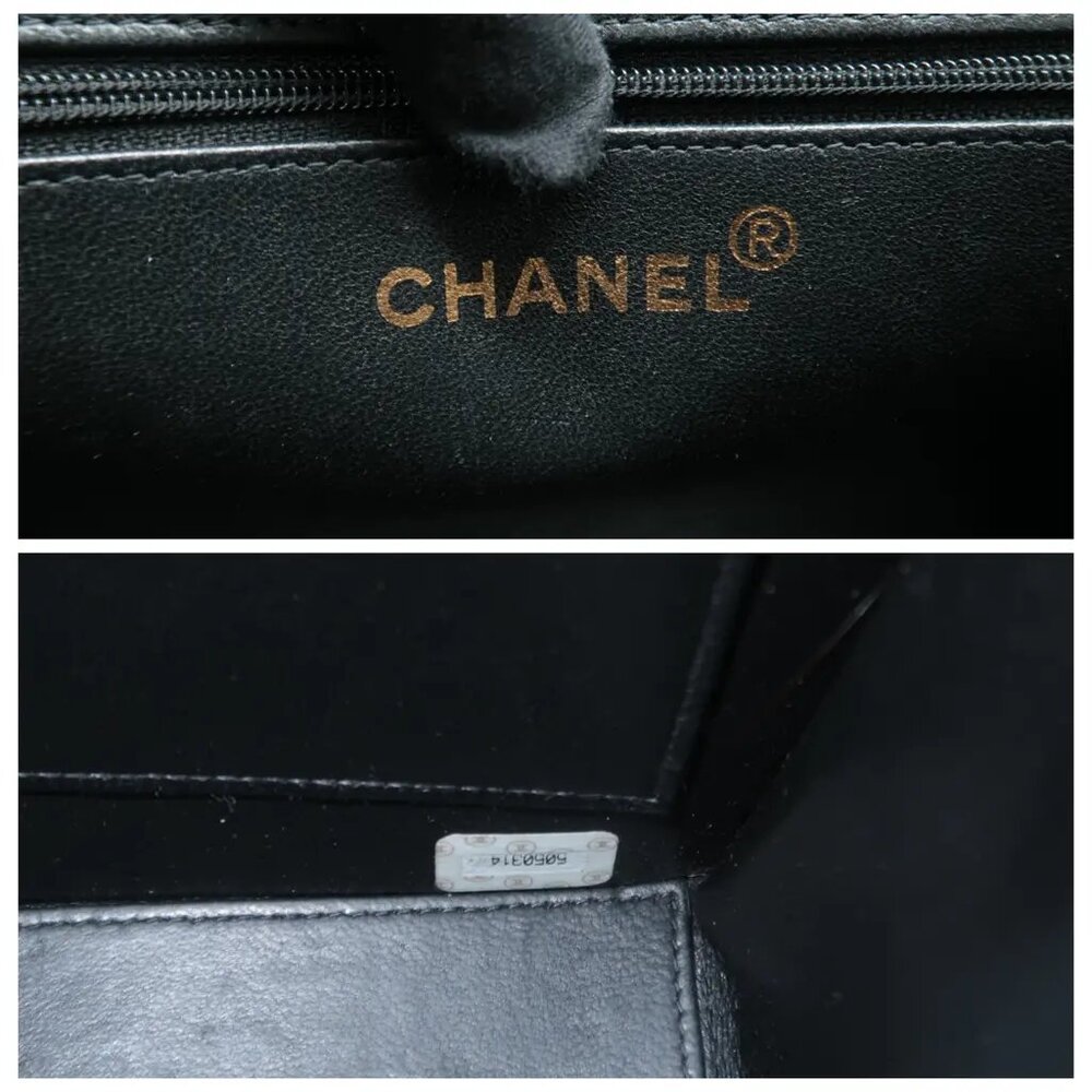 100% Authentic CHANEL  Black Leather Satchel 922-113024 - Picture 11 of 12
